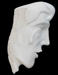 Elvis profile in white marble